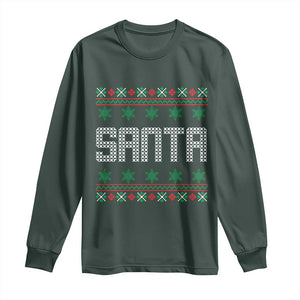 I'm So Good Santa Came Twice Santa Long Sleeve Shirt Funny Ugly Matching Couple Christmas Outfit Pajama TS10 Dark Forest Green Print Your Wear