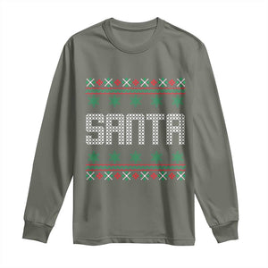 I'm So Good Santa Came Twice Santa Long Sleeve Shirt Funny Ugly Matching Couple Christmas Outfit Pajama TS10 Military Green Print Your Wear