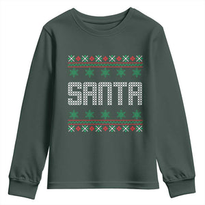 I'm So Good Santa Came Twice Santa Youth Sweatshirt Funny Ugly Matching Couple Christmas Outfit Pajama TS10 Dark Forest Green Print Your Wear