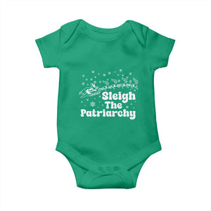 Sleigh The Patriarchy Baby Onesie Christmas Feminist Womens Rights TS10 Irish Green Print Your Wear