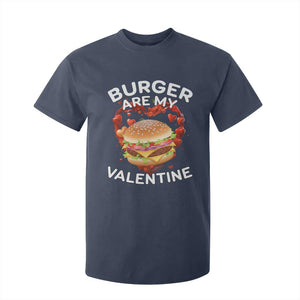 Burger Is My Valentine Funny Valentines Day T Shirt For Kid TS10 Navy Print Your Wear