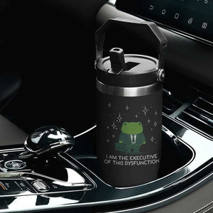 Funny Frog Flip Straw Tumbler I Am The Executive Of This Dysfunction TS10 Print Your Wear