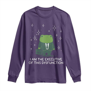 Funny Frog Long Sleeve Shirt I Am The Executive Of This Dysfunction TS10 Purple Print Your Wear