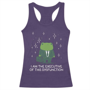 Funny Frog Racerback Tank Top I Am The Executive Of This Dysfunction TS10 Purple Print Your Wear