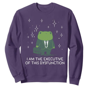 Funny Frog Sweatshirt I Am The Executive Of This Dysfunction TS10 Purple Print Your Wear