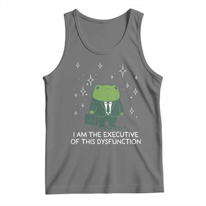 Funny Frog Tank Top I Am The Executive Of This Dysfunction TS10 Black Heather Print Your Wear