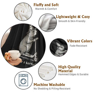 Funny Groundhog Off To Cause A Kerfuffle Throw Blanket TS10 Print Your Wear