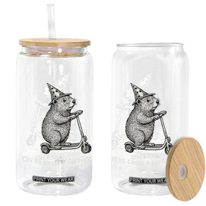 Funny Groundhog Off To Cause A Kerfuffle Glass Can TS10 Print Your Wear