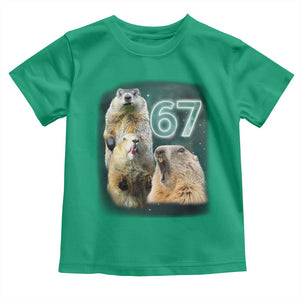 67 Meme Groundhog Toddler T Shirt Howling At The Moon Funny Six Seven Meme Ground Hog Day TS10 Irish Green Print Your Wear