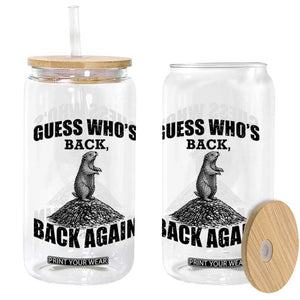 Funny Groundhog Day Glass Can Retro Guess Whos Back TS10 Print Your Wear