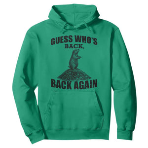 Funny Groundhog Day Hoodie Retro Guess Whos Back TS10 Irish Green Print Your Wear