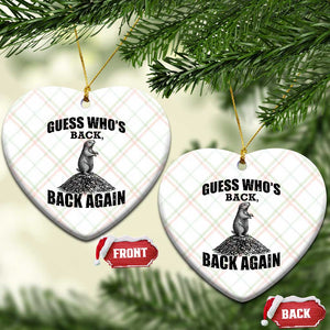 Funny Groundhog Day Ceramic Ornament Retro Guess Whos Back TS10 Print Your Wear