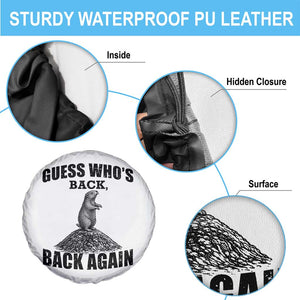 Funny Groundhog Day Spare Tire Cover Retro Guess Whos Back TS10 Print Your Wear