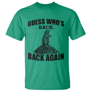 Funny Groundhog Day T Shirt Retro Guess Whos Back TS10 Irish Green Print Your Wear