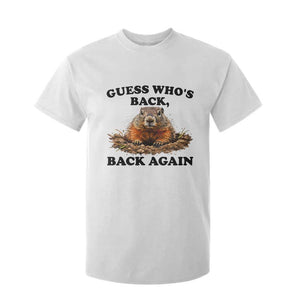 Groundhog Day T Shirt For Kid Funny Woodchuck Guess Whos Back TS10 White Print Your Wear