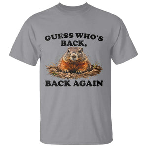 Groundhog Day T Shirt Funny Woodchuck Guess Whos Back TS10 Sport Gray Print Your Wear