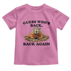 Groundhog Day Toddler T Shirt Funny Woodchuck Guess Whos Back TS10 Azalea Print Your Wear