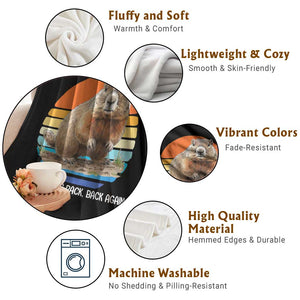 Groundhog Day Throw Blanket Retro Vintage Funny Woodchuck Guess Whos Back TS10 Print Your Wear