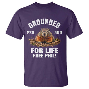 Funny Groundhog T Shirt Grounded For Life Ground Hog Day TS10 Purple Print Your Wear