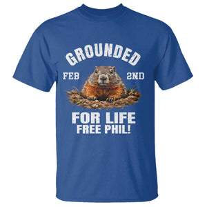 Funny Groundhog T Shirt Grounded For Life Ground Hog Day TS10 Royal Blue Print Your Wear