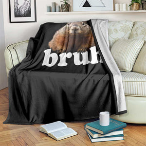 Bruh Groundhog Throw Blanket Funny Woodchuck Youth Teens Kids Slang TS10 Print Your Wear