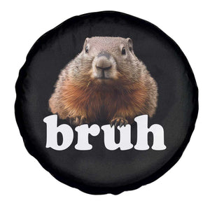 Bruh Groundhog Spare Tire Cover Funny Woodchuck Youth Teens Kids Slang TS10 Print Your Wear