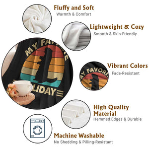 Groundhog Day Throw Blanket My Favorite Holiday Retro Woodchuck TS10 Print Your Wear