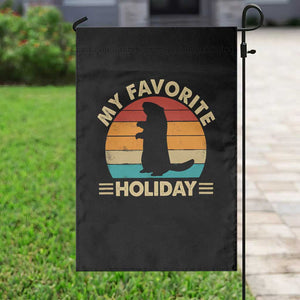 Groundhog Day Garden Flag My Favorite Holiday Retro Woodchuck TS10 Print Your Wear