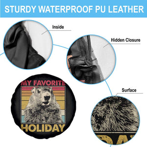 Groundhog Day Spare Tire Cover Retro My Favorite Holiday Retro Woodchuck TS10 Print Your Wear