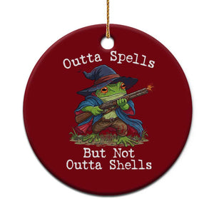 Wizard Frog Meme Ceramic Ornament Outta Spells But Not Outta Shells TS10 1pc Red Print Your Wear