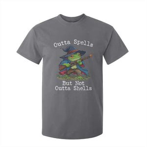 Wizard Frog Meme T Shirt For Kid Outta Spells But Not Outta Shells TS10 Charcoal Print Your Wear