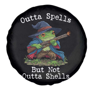 Wizard Frog Meme Spare Tire Cover Outta Spells But Not Outta Shells TS10 Print Your Wear