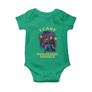 I Cast Non-Magic Missile Funny Wizard Parody Meme Baby Onesie TS10 Irish Green Print Your Wear