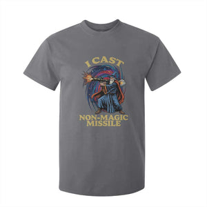 I Cast Non-Magic Missile Funny Wizard Parody Meme T Shirt For Kid TS10 Charcoal Print Your Wear