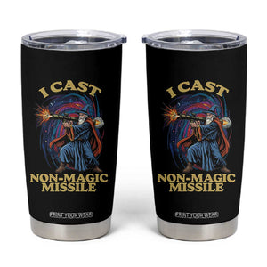 I Cast Non-Magic Missile Funny Wizard Parody Meme Tumbler Cup TS10 Black Print Your Wear