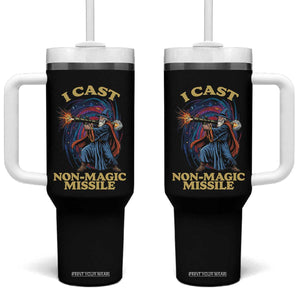 I Cast Non-Magic Missile Funny Wizard Parody Meme Tumbler With Handle TS10 One Size: 40 oz Black Print Your Wear