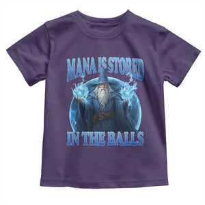 Funny Wizard Toddler T Shirt Mana is Stored in The Balls Magician Sorcerer Witcher TS10 Purple Print Your Wear
