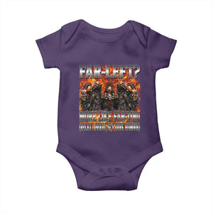 Funny Hard Skeleton Meme Bootleg Baby Onesie Far Left? More Like Farting TS10 Purple Print Your Wear
