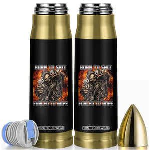 Funny Evil Skeleton Meme Bullet Tumbler Born to Shit Forced to Wipe TS10 Black Print Your Wear