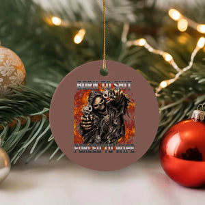 Funny Evil Skeleton Meme Ceramic Ornament Born to Shit Forced to Wipe TS10 1pc Mocha Print Your Wear