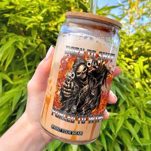 Funny Evil Skeleton Meme Glass Can Born to Shit Forced to Wipe TS10 Black Print Your Wear