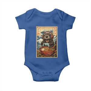 Cute Kawaii Gamer Groundhog Baby Onesie Funny Japanese Ramen Anime Otaku Fan Gift TS10 Royal Blue Print Your Wear