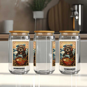 Cute Kawaii Gamer Groundhog Glass Can Funny Japanese Ramen Anime Otaku Fan Gift TS10 Print Your Wear
