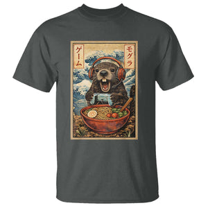 Cute Kawaii Gamer Groundhog T Shirt Funny Japanese Ramen Anime Otaku Fan Gift TS10 Dark Heather Print Your Wear