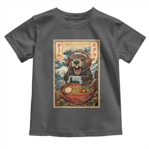 Cute Kawaii Gamer Groundhog Toddler T Shirt Funny Japanese Ramen Anime Otaku Fan Gift TS10 Dark Heather Print Your Wear