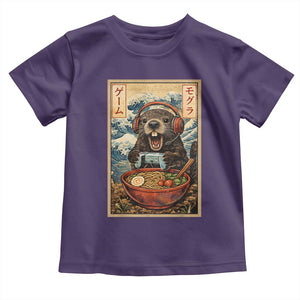 Cute Kawaii Gamer Groundhog Toddler T Shirt Funny Japanese Ramen Anime Otaku Fan Gift TS10 Purple Print Your Wear