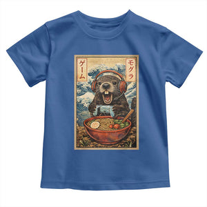 Cute Kawaii Gamer Groundhog Toddler T Shirt Funny Japanese Ramen Anime Otaku Fan Gift TS10 Royal Blue Print Your Wear