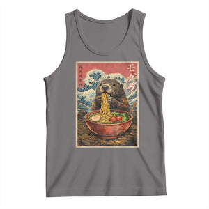 Japanese Groundhog Ramen Noodles Tank Top Funny Kawaii Anime TS10 Deep Heather Print Your Wear