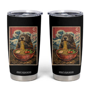 Japanese Groundhog Ramen Noodles Tumbler Cup Funny Kawaii Anime TS10 Black Print Your Wear