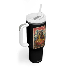 Japanese Groundhog Ramen Noodles Tumbler With Handle Funny Kawaii Anime TS10 Print Your Wear